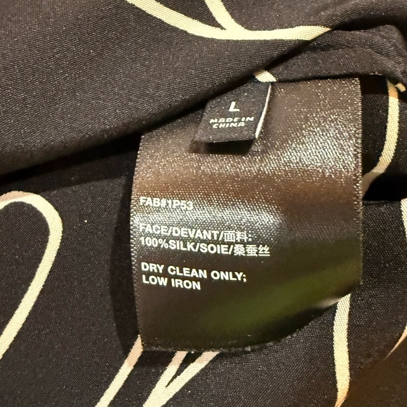 Lafayette 148 New York Black and Cream silk Striped Top - Picture 4 of 4